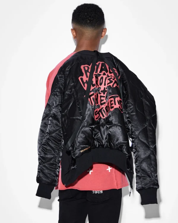 Ksubi Jackets-Royalty Bomber Jacket Black