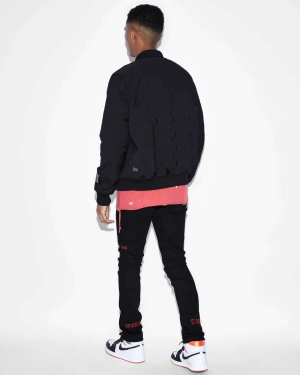 Ksubi Jackets-Royalty Bomber Jacket Black