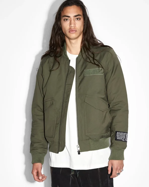 Ksubi Jackets-Royalty Bomber Jacket Khaki