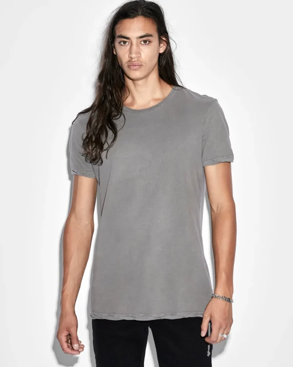 Ksubi T-Shirts-Seeing Lines Ss Tee Vintage Grey