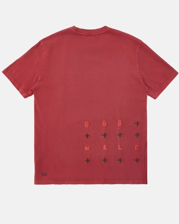 Ksubi Tops-999 Skull Kash Ss Tee Blood