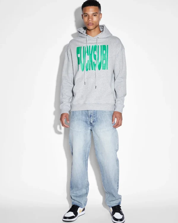 Ksubi Tops-Slawn Biggie Hoodie Grey Marle