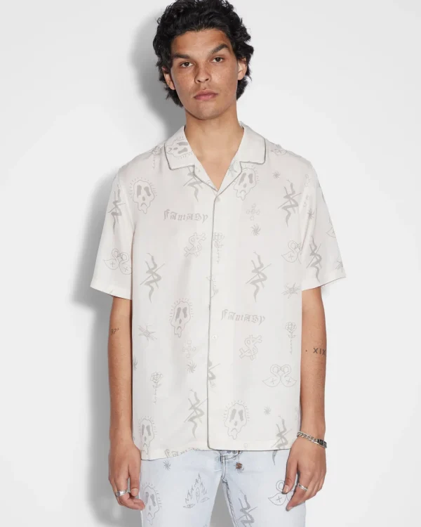 Ksubi Shirts-Stik N Poke Resort Ss Shirt Antike