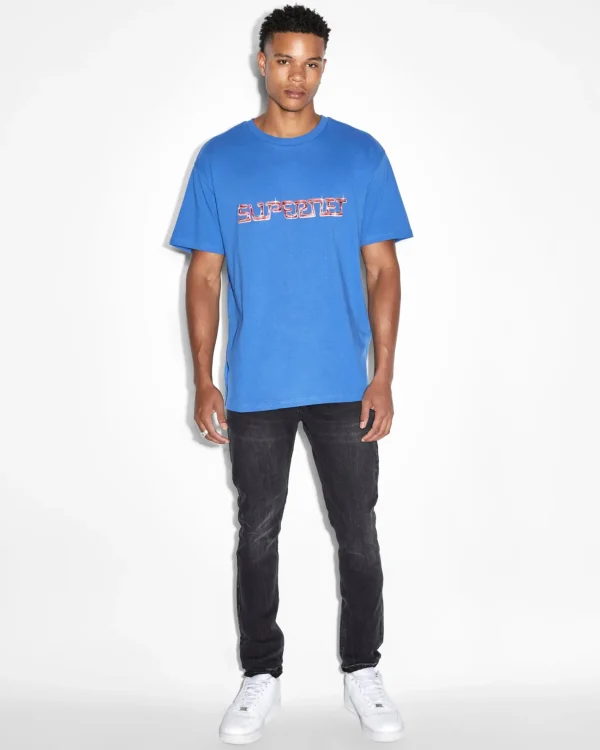 Ksubi T-Shirts-Supernet Biggie Ss Tee Cobalt