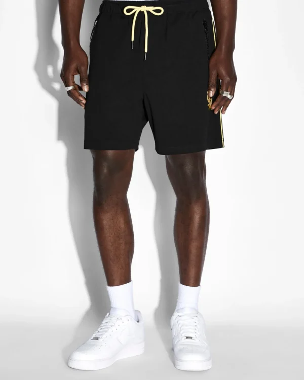 Ksubi Shorts-Synthesis Short Black Yellow