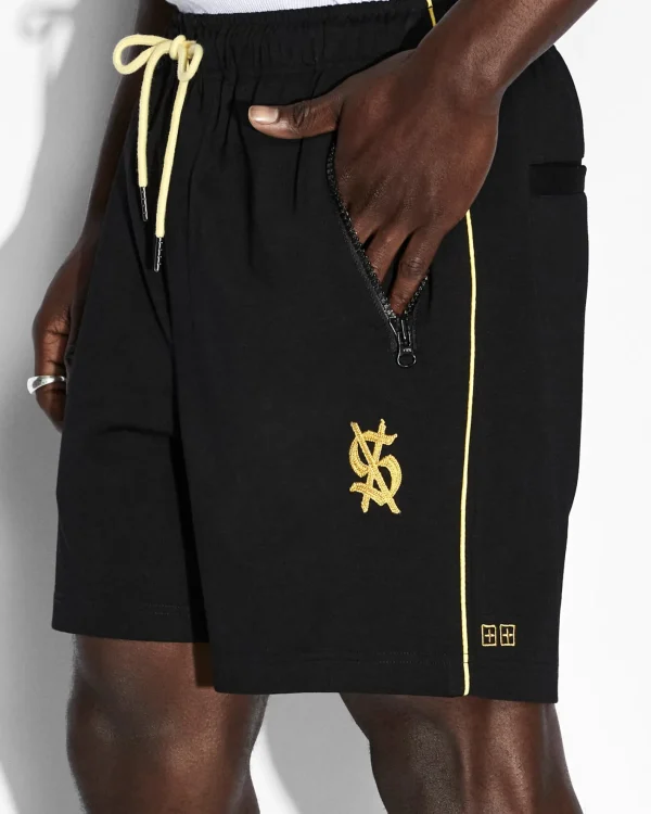 Ksubi Shorts-Synthesis Short Black Yellow