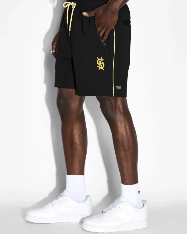 Ksubi Shorts-Synthesis Short Black Yellow