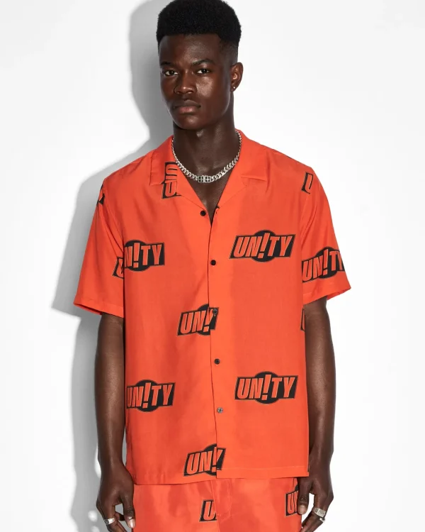 Ksubi Shirts-Unity Sign Resort Ss Shirt Orange