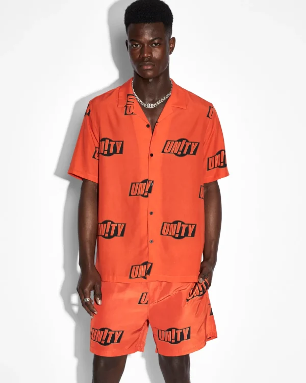 Ksubi Shirts-Unity Sign Resort Ss Shirt Orange