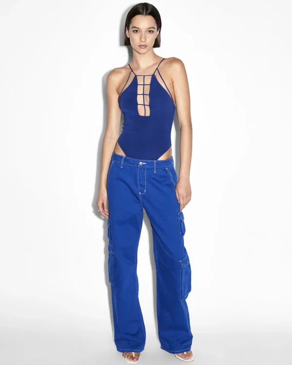 Ksubi Tops-Untamed Bodysuit Cobalt