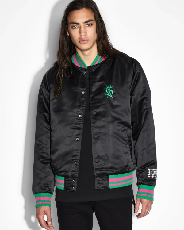 Ksubi Jackets-Unwise Bomber Jacket Black