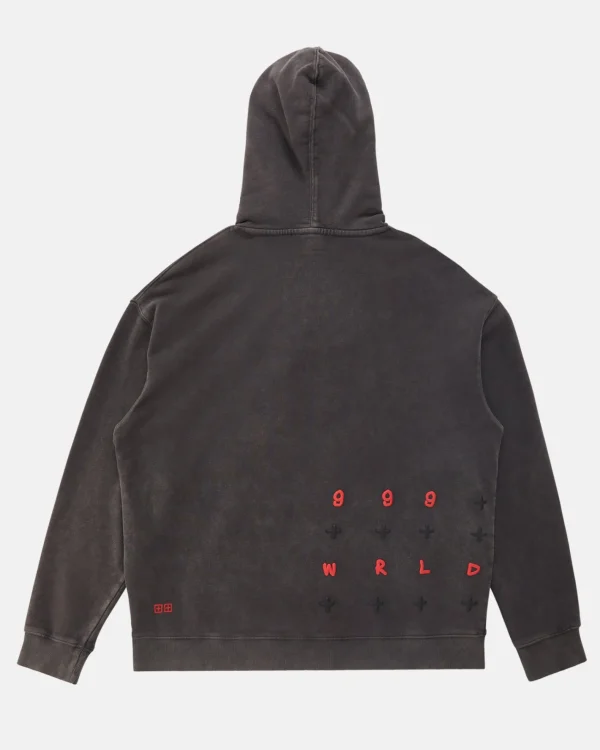 Ksubi Tops-999 Wrld Biggie Hoodie Faded Black