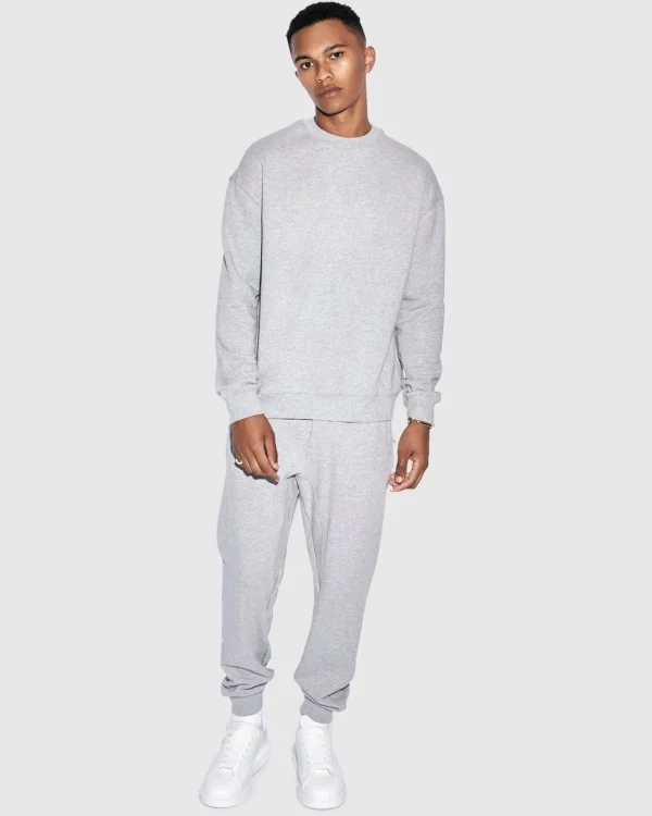 Ksubi Sweats-4 X 4 Biggie Crew Grey Marle