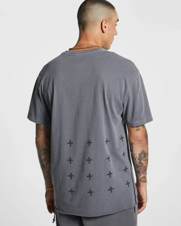 Ksubi T-Shirts-4 X 4 Biggie Ss Tee Charcoal