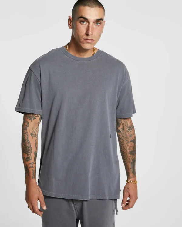 Ksubi T-Shirts-4 X 4 Biggie Ss Tee Charcoal