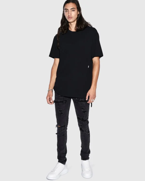 Ksubi T-Shirts-4 X 4 Biggie Ss Tee Jet Black