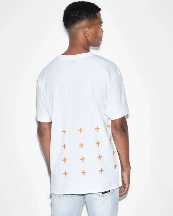 Ksubi T-Shirts-4 X 4 Biggie Ss Tee White Orange