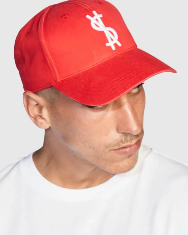 Ksubi Headwear-4 X 4 Cross Dollar Cap Red