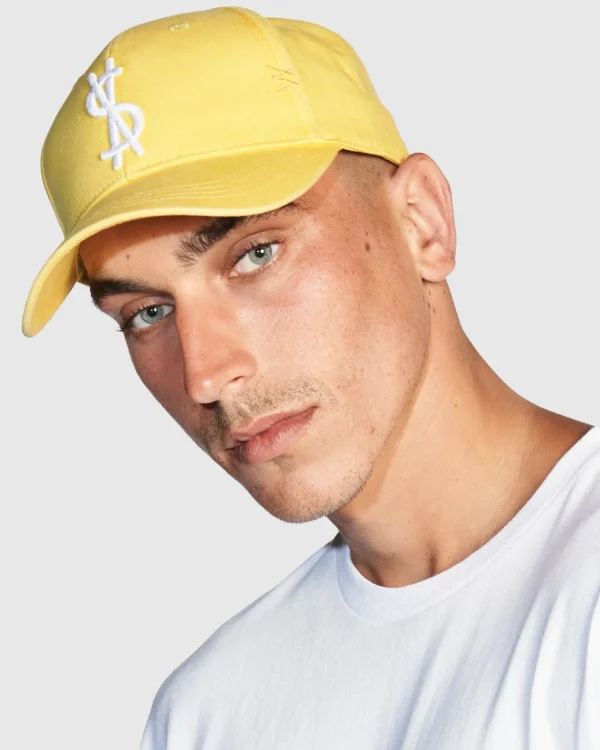 Ksubi Headwear-4 X 4 Cross Dollar Cap Yellow