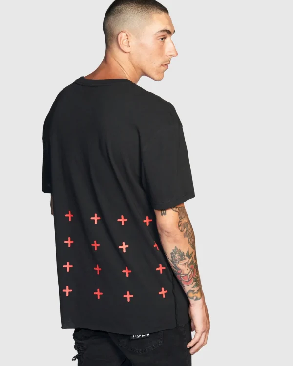 Ksubi T-Shirts-4X4 Biggie Ss Tee Black/Red