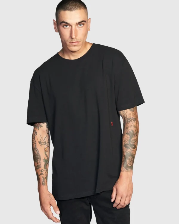 Ksubi T-Shirts-4X4 Biggie Ss Tee Black/Red