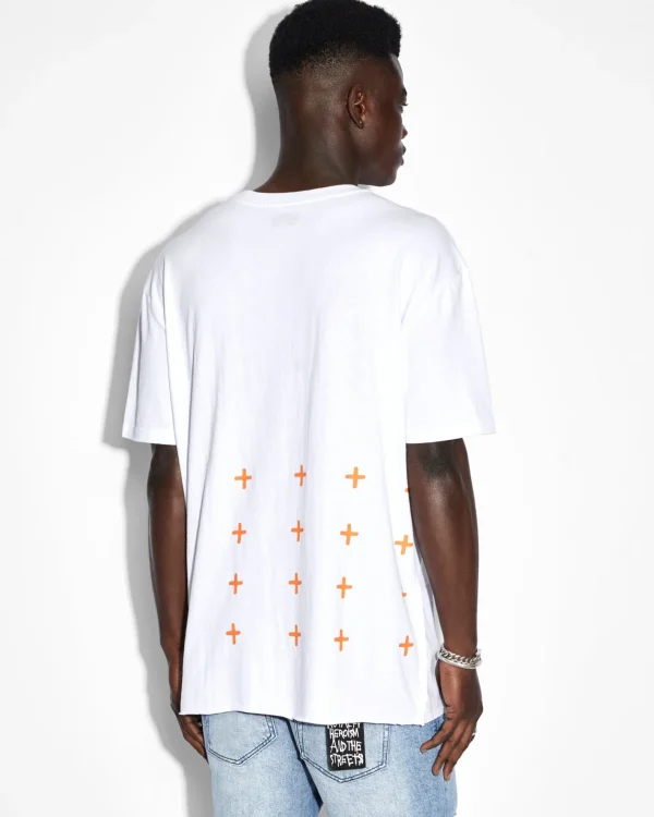 Ksubi T-Shirts-4X4 Biggie Ss Tee White Orange