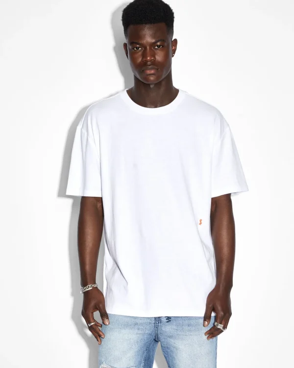 Ksubi T-Shirts-4X4 Biggie Ss Tee White Orange