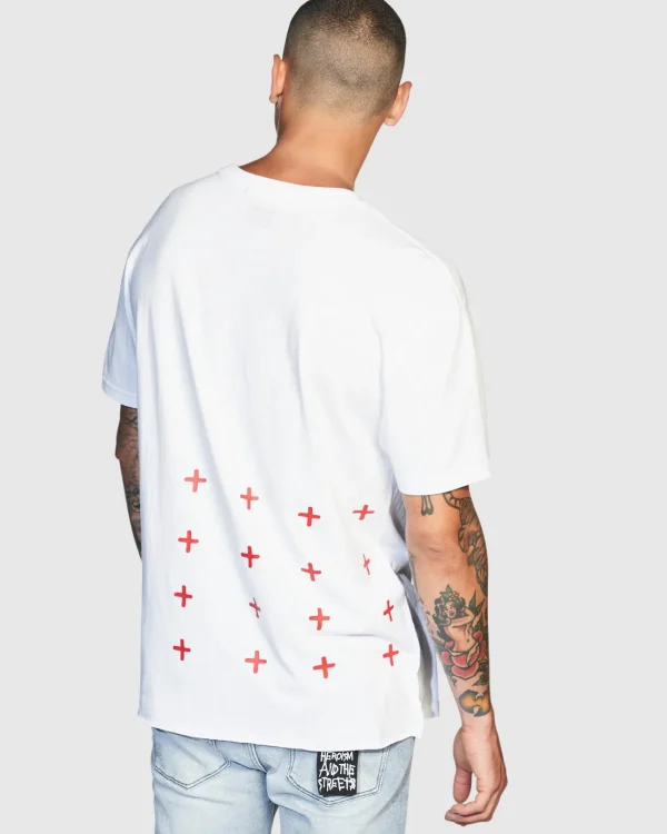 Ksubi T-Shirts-4X4 Biggie Ss Tee White/Red