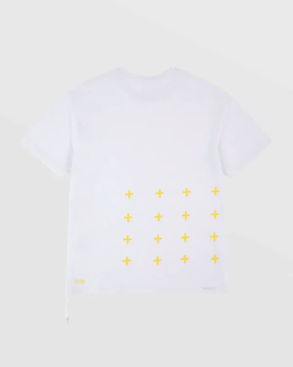 Ksubi T-Shirts-4X4 Biggie Ss Tee White/Yellow